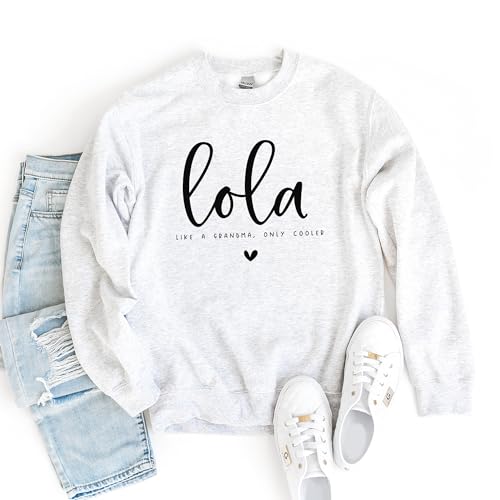 Cool Lola Sweatshirt, Like A Grandma Only Cooler, Gift For New Lola To Be, Pregnancy Reveal, Baby Shower Gift, Filipino Grandmother, Unisex Crewneck Sweatshirt4