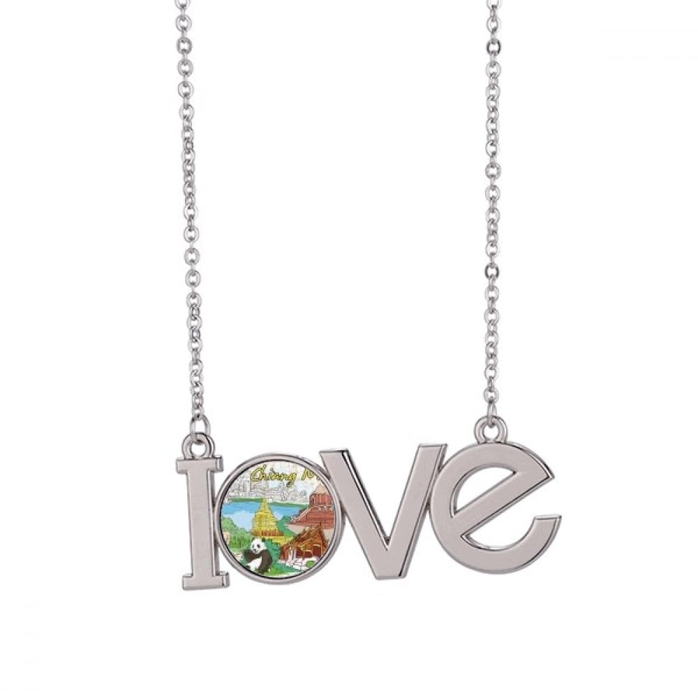 Collier pendentif panda Chiang Mai Thaïlande cadeau idéal taille M
