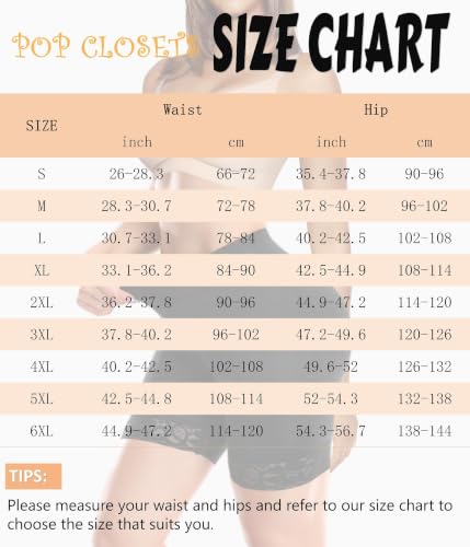 Image of POP CLOSETS Padded Underwear for Women with Thicker Butt Pads Lace Shorts | Shapewear Shorts with Thicker Butt Pads for Butt Lifting, bbl Shorts with Lace Trim, Seamless Invisible Under Dress for Daily