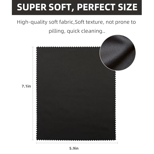 Aimi 12 Pack Microfiber Cleaning Cloths Black Dark Gray - 6 Inch X 7 Inch Microfiber Glasses Cloth - Great For Cleaning Eyeglasses thumb #2