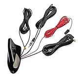 NewTH DAB DAB+ Autoantenne Antennensplitter AM/FM Radio GPS Dachantenne Signal Amplifier Antenne SMB zu SMA zu DIN Adapter Stecker Fakra Adapter mit 5m RG174 Kabel (SMB+SMA+DIN Autoantenne)