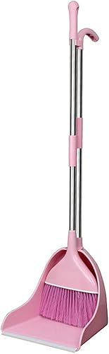 Juego de escoba y recogedor, escoba y recogedor, conjunto de escoba y recogedor con mango largo, recogedor vertical con escoba, recogedor de pie
