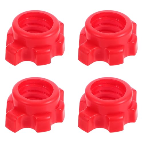 Collier de serrage à vis rouge pour bloquer les disques d'haltérophilie de 2,5 cm