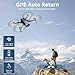 GPS Drone with 4K Camera for Adults, Foldable RC Quadcopter with 1312ft Range Video Transmission, 48 Mins Flight Time, Auto Return, Follow Me, Circle Fly, Waypoint Fly, Gesture Control