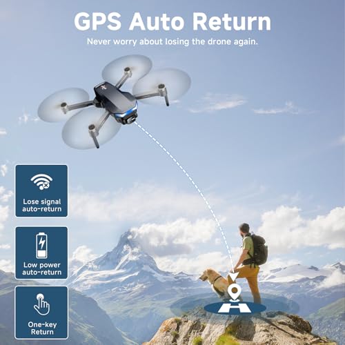 GPS Drone with 4K Camera for Adults, Foldable RC Quadcopter with 1312ft Range Video Transmission, 48 Mins Flight Time, Auto Return, Follow Me, Circle Fly, Waypoint Fly, Gesture Control - Image 4