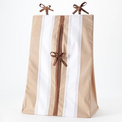 Bacati - Empilhador de fraldas Metro Khaki/Branco/Chocolate