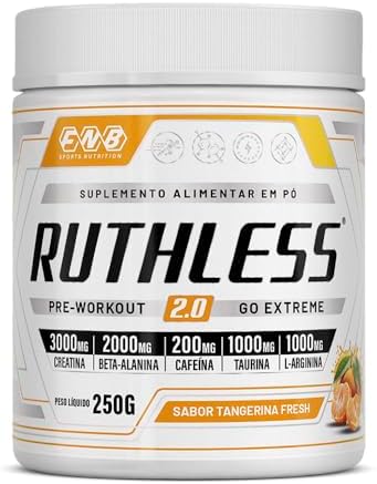 Pré Treino Ruthless 2.0 Creatina Beta Alanina Cafeína Taurina 250...