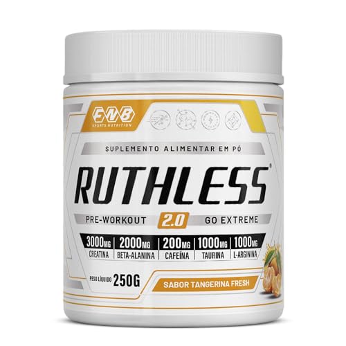 Pré Treino Ruthless 2.0 Creatina Beta Alanina Cafeína Taurina 250...