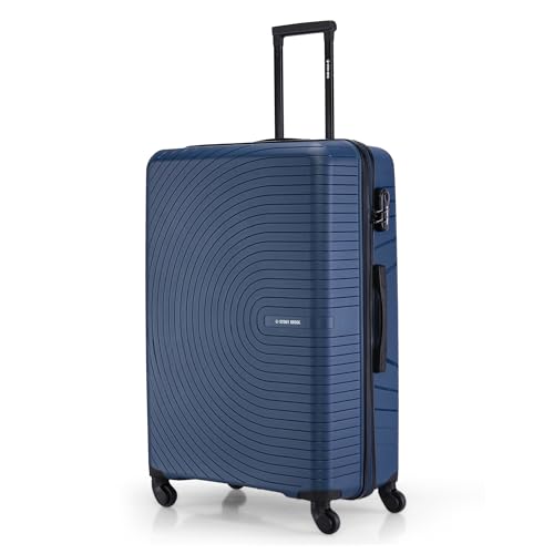 Image of Stony Brook Nasher Miles Crescent 75 Cm 28 Inch Polypropylene Hard-Sided 4 Wheels Spinner Check-in Luggage Trolley Bag (Navy Blue)