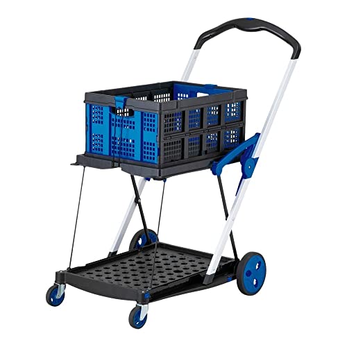 アズワン 折り畳み2段台車 コンテナ付き AS-99G