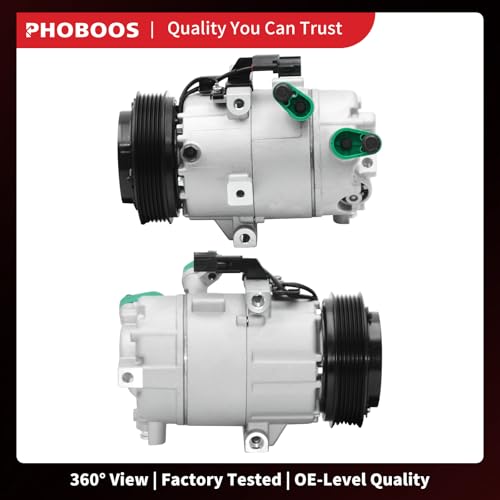 Image of PHOBOOS A /C Compressor with Clutch Compatible with Kia Forte 2014-2018 1.8L /2.0L; Forte Koup 2014-2017, Forte5 2014-2018 & Hyundai Elantra GT 2013-2017, 2.0L, Fast Cooling, Ref.CO29274C