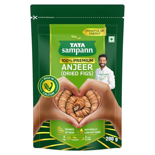 Tata Sampann Premium Anjeer (Dried Figs), 200g, Rich in Calcium &...