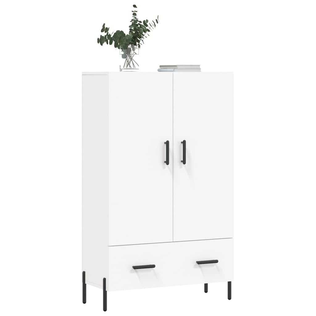 Highboard - Armario de madera (69,5 x 31 x 115 cm), color blanco