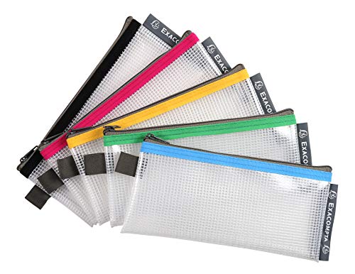 Pochettes avec fermeture éclair ZIP étanches et colorées Exacompta pour trier vos accessoires