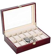 Porta Orologi Tyenaza 24 Slot - Scatola Con Vetro E Serratura In Pelle PU Kit Orologiaio Professionale