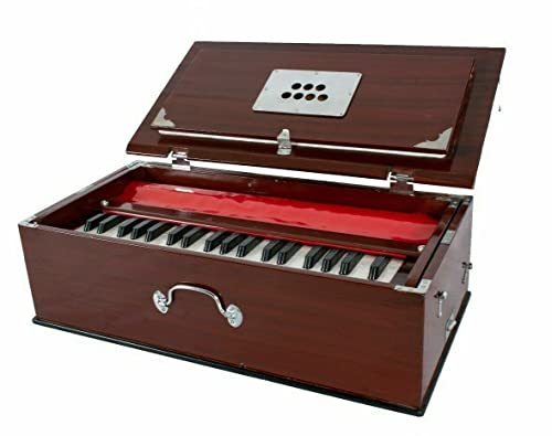 Wooden Handmade Safri Double Bellow Folding Harmonium 39 Keys Two Reed #TOP16