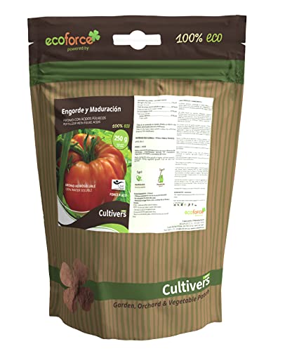 CULTIVERS Abono Engorde y Maduración Ecológico 250 g. Fertilizante Potasio Quelatado con pH Neutro para el Aumento de los Frutos. Force K