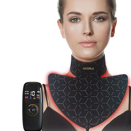 Avorla LED face Mask, Skin Light Therapy Mask, Infrared Light Treatment, Photon Mask, Portable Facial Skincare for Home and Travel