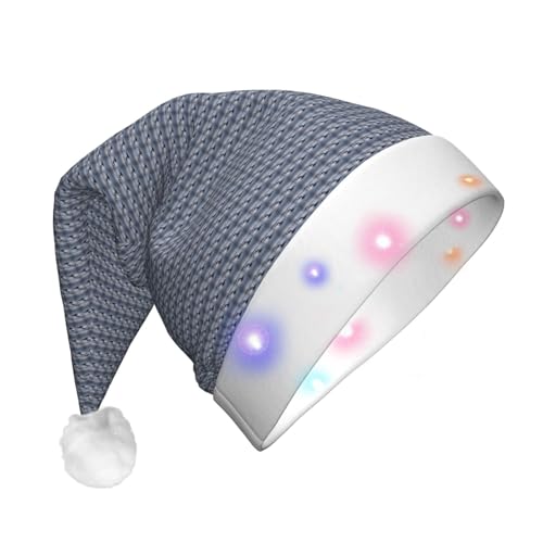 Bkdogkt Gorro de Navidad con luces para hombre y mujer, diseño de orcas