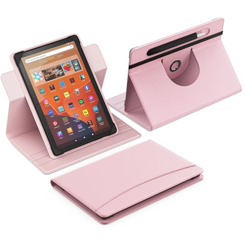 Coque tablette android 10.1 pouces rose rotative moko idéale pour lire et travailler en voyage