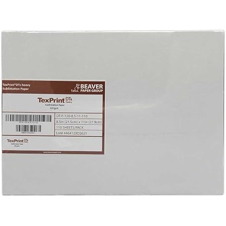 Amazon.com: Papel de sublimación de tinte Texprint para impresoras Ricoh  8.5 X 11 pulgadas, papel de transferencia de sublimación de tinte (paquete  de 110 hojas) viene con cinta de calor Innosub resistente :