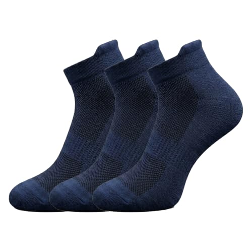 Image of BENKILS Bamboo Ankle Socks for Men & Women | Ultra-Soft, Odour-Free and Breathable | Padded Base and Anti-bacterial | 3X Softer than Cotton | Free Size Regular Socks.