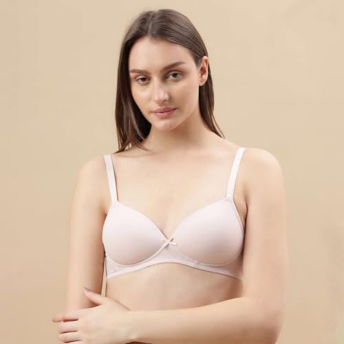 Image of Marks & Spencer Soft Cotton Rich Padded Bra | Non Wire Full Cup Bra