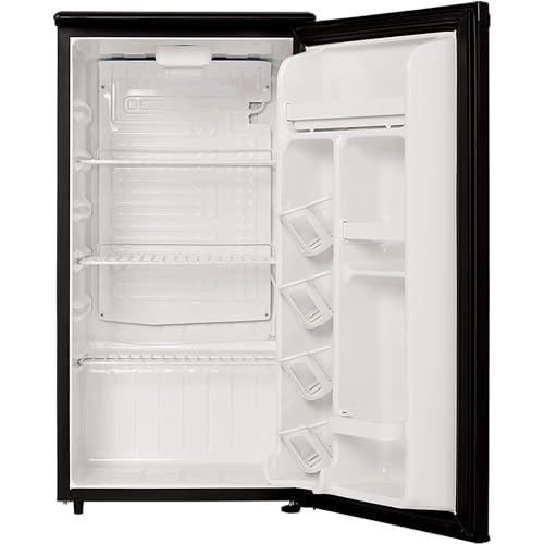 roomwell E-Star 3.3 Cu Ft Mini Fridge without Freezer – AUTO DEFROST, Reversible Single Door, Glass Shelf Refrigerator – A Space-Saving Marvel for Your Bedroom, Dorm, and Office