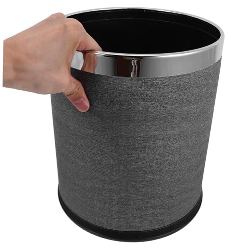 Caneca de basura rectangular 10L estilo retro gris miniatura 3
