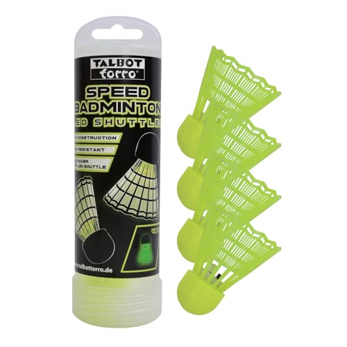 Talbot-Torro LED Speedbadminton Bälle – 4 leuchtende Shuttles...