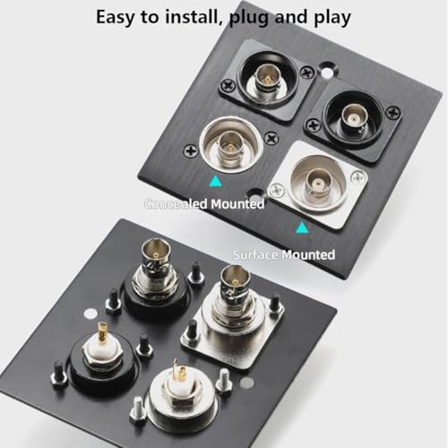 Conector BNC pasamuros tipo D PENGLIN acoplador hembra para vídeo SDI chasis coaxial 2