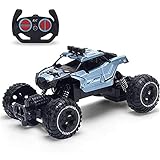 QIYHBVR RC Car, Remote Control Monster Truck, 2.4Ghz Off Road Rock Crawler Vehicle, 1:16 All Terrain Rechargeable Electric Toy for Boys & Girls Gifts