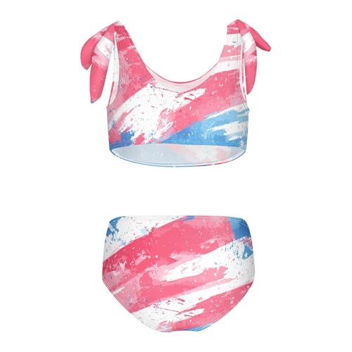 4th July American Independence Day Girls' 2 Piece Kids Bikini Set Scoop Neck Swimsuit Swimming Suits Adjustable Strap2