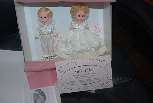 Muñecos Princesa Ana y Príncipe Carlos 8 pulgadas miniatura 1