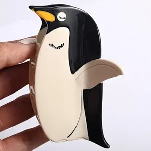Cute Flying Penguin Hair Clip for Women Personalised Hair Claw Non-Slip Hair Catch Barrette Acetate Hair Clips for Girls