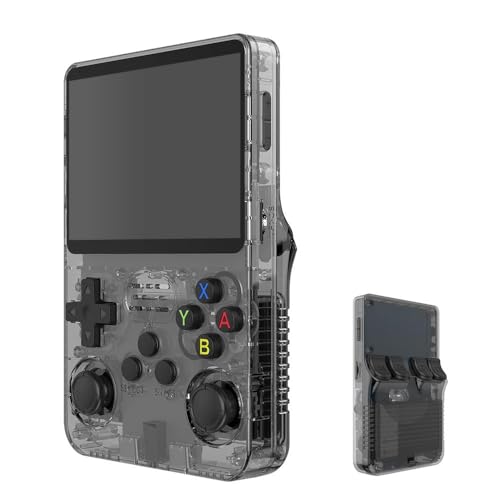 Image of R36S Handheld Game Console, 3.5-inch IPS Display, 64GB Storage, Linux System, 8-Hour Battery Life (Black)
