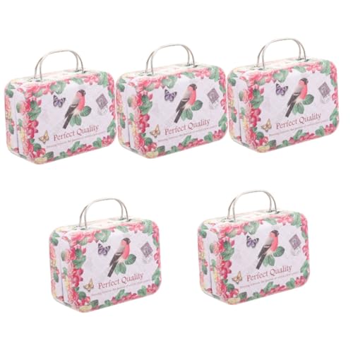 NUOBESTY 5stücke Kleine Dekorative Metallbox Für Kosmetik Und Schmuck Vintage Handheld Aufbewahrungsbox Für Falsche Wimpern Tragbare Mini-trinket Box to