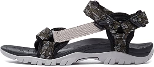 Atika Men's Outdoor Hiking Sandals, Open Toe Arch Support Strap Water Sandals, Lightweight Athletic Trail Sport Sandals, Maya 2 Escape Black, 7 #TOP4