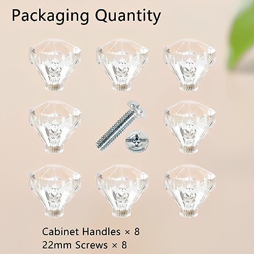 TFSZE 8 Pezzi Pomelli in Cristallo per Cassetti e