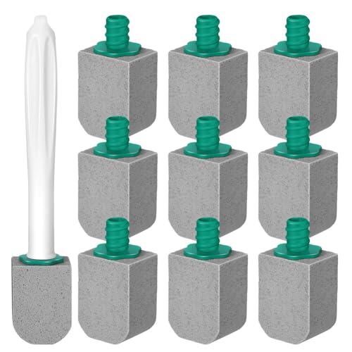 Dissot - Limpiador para inodoro (10 piezas, piedra pómez de baño, con cepillo de inodoro de mango largo para bañeras de piscina, fregadero de cocina