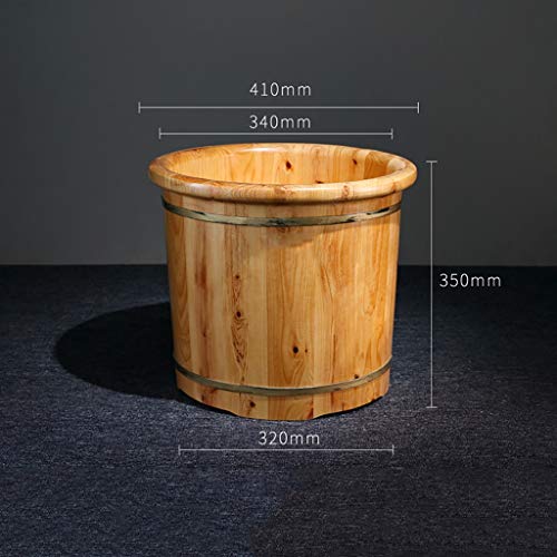 Balde de madera para baño de pies 35 cm alto miniatura 7