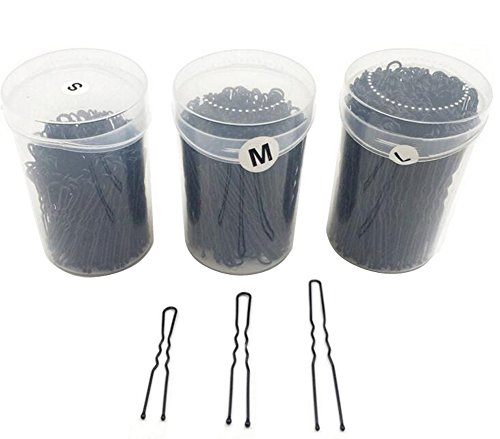 1 Box Bobby Pins Black Waved U Shaped Hair Pins Bun Pins Hair Slides Grips Hair Accessory Perfect for Buns Up-Dos and More (2 Inches-5.2cm)