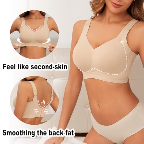 Posefree Supportive Bras Back Fat Coverage Plus Size Full Coverage Bras Wireless Wireless Bras For Large Breasted Women thumb #1