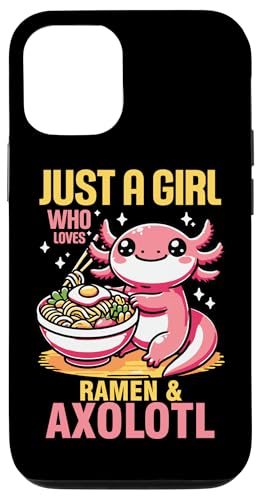 Carcasa para iPhone 13 Just A Girl Who Loves Ramen Y Axolotl Funny Kawaii Anime