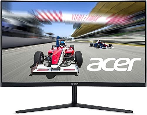 Acer 23.6" Fhd 1200R Curved Widescreen Va Gaming Monitor, 170Hz Refresh Rate, 1Ms (Vrb), Amd Freesync Premium, 178° Wide View Angle, Zero-Frame, 2 X Hdmi Ports & 1 X Display Port W/Hdmi Cable #TOP3