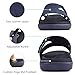 KuaiLu Womens Fashion Orthotic Slides Ladies Lightweight Athletic Yoga Mat Walking Sandals Slip On Thick Cushion Recovery Slippers Sandles Comfortable Plantar Fasciitis Arch Support Navy Blue Size 12