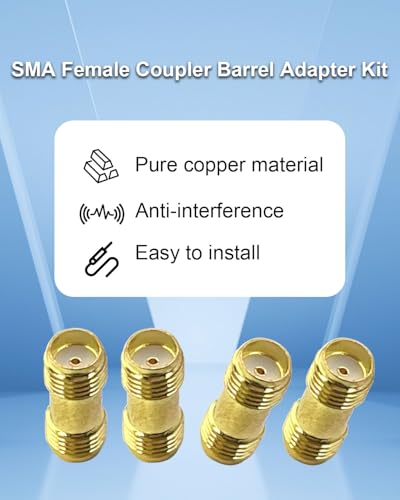 Adaptador Conector SMA Hembra a Hembra, 4 Unidades miniatura 2
