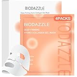 BIODAZZLE Collagen Overnight Deep Hydrating Face Mask, Glass Glow Skin,Elasticity Firming And Moisturizing,33gx4ea