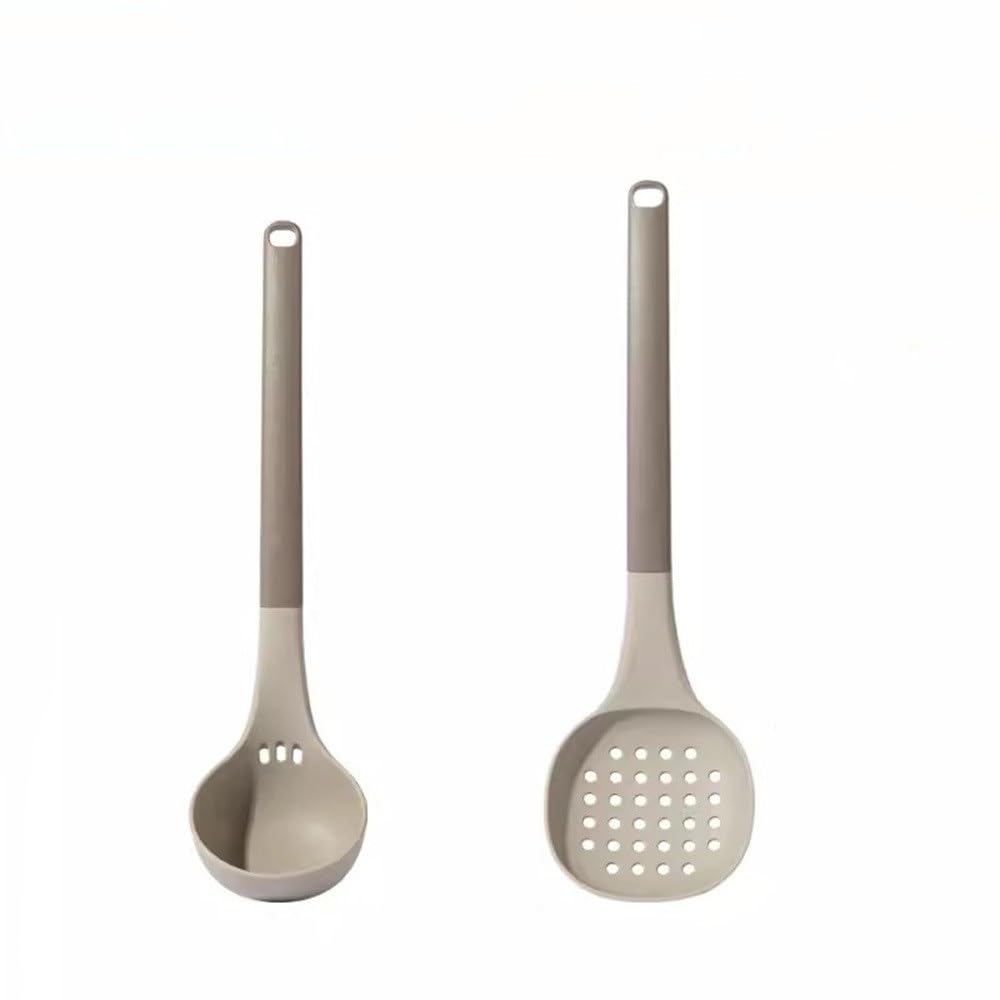 Juego De Cuchara Y Cucharón Colador Juego de cucharas de Sopa for el hogar con espátula de Silicona