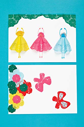 Baker Ross Coloured Paper Doilies Value Pack — Creative Art Supplies for Children, Crafts, Card Making, and Decorations (Pack of 120)